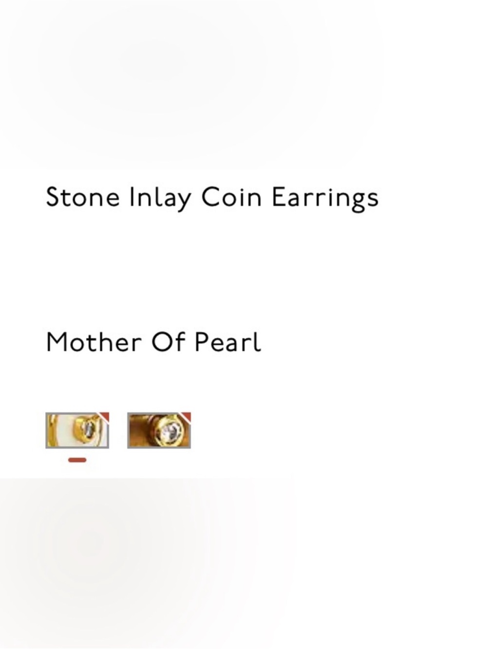 Madewell stone Inlay coin Earring - Picture 4 of 5